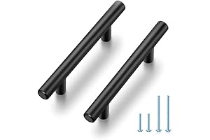 JOY DECOR 30 Pack 5 Inch Drawer Handles with Matte Black Finish