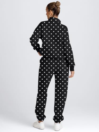 Image of AUTOMET Women's Sweatsuits 2 Piece Outfits Lounge Sets | Cozy Airport Outfits,Casual Sweat Sets for Fall and Winter,Half Zip Pullover and Baggy Sweatpants with Pockets