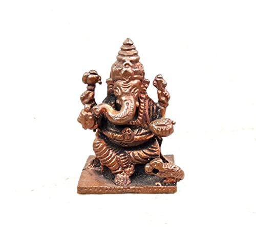 Image of Little Ganesh Murti Copper Idol - 3.8 cm - Pack of 1