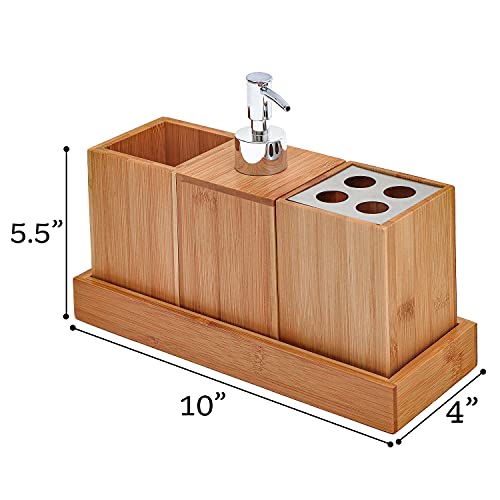 Trademark Innovations Natural Bamboo Bath Set #TOP21