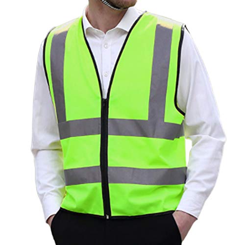 Bartosi Safety Reflective Vest Yellow Gear High Visibility Vest Construction Work Vest for Women and Men