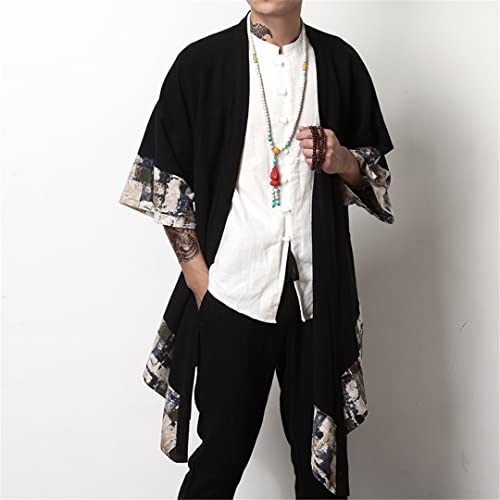 Bollrllr Japanese Kimono Cardigan Men's Samurai Clothing Clothing Kimono Jacket Harajuku Shirt3