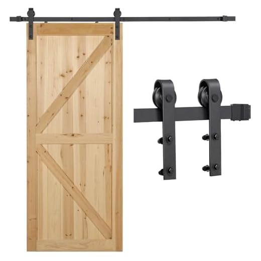 Yaheetech 200 cm Kit de Accesorios de Puertas Herraje para Puertas Corredera Carril para Puerta Deslizante