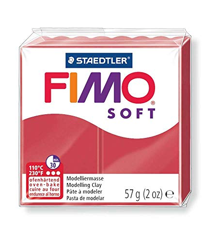 Fimo 8020 - Pasta De Modelar, Color Rojo Cereza, 56 Gr