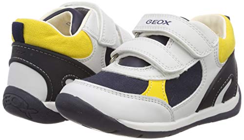 Geox B Each Boy D, Zapatillas, para Bebé-Niños, Blanco (White/Navy C0899), 18 EU