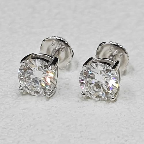 Studs 8mm de laboratoire sans irritation en argent - 5