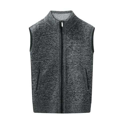 Gilet chaud sans manches homme en peluche épaisse d'automne