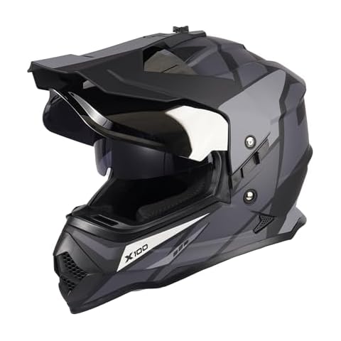 Orthrus DOT Certified Dual Sport Adventure Motorcycle Helmet UV Protected Visor for Snowmobile ATV Dirt Bike Off Road (X100,S) Cover