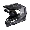 Orthrus Dual Sport Adventure Motorcycle Helmet DOT Certified for Adults, UV Protected Dual Visor & Intercom Slot, ATV UTV Dirt Bike Snowmobile Off Road Helmets (X100,L)