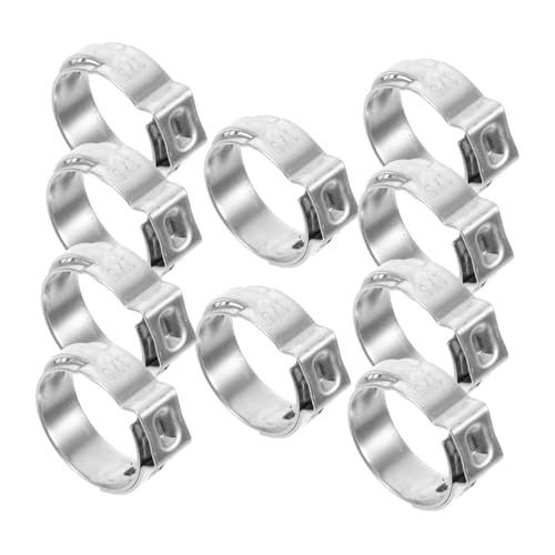 Veemoon 10 Piezas Abrazaderas De Manguera Sola Oreja De Acero Inoxidable Abrazaderas Pex Para Tubería Pex Duraderas Para Conexiones De Tuberías y Líneas De Combustible