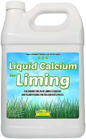 Nature’s Lawn & Garden - Natural Liquid Calcium - Liquid Lime Concentrate for Lawn, Yard, Garden, Potted Plants, Vegetables, Trees - Treat Acidic Soil, Raises Soil pH, Non-Toxic, Pet-Safe - 1 Gallon