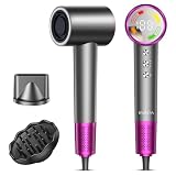 High-Speed Ionic Hair Dryer with Diffuser, Gray