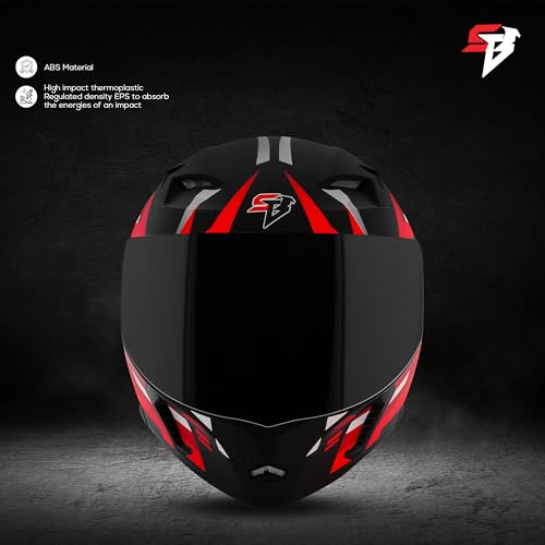 Image of Steelbird SBA-20 Shield X ISI Certified Flip-Up Graphic Helmet for Men and Women with Inner Chrome Sun Shield