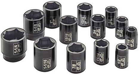 Ingersoll Rand SK4H13 1/2-Inch Drive 13-Piece SAE Standard Impact Socket Set