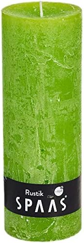 Spaas Rustic Unscented Pillar Candle 68/190 mm, ± 95 Hours, White