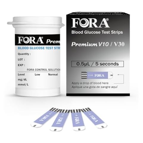FORA Premium V10/V30/G30 Blood Glucose Test Strips (50count/Vial) Cover