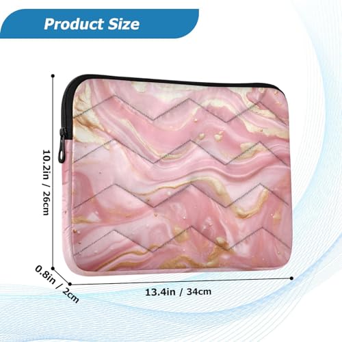 Funda para Laptop 13-14 Pulgadas Mármol Rosa Impermeable miniatura 3