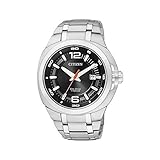 Citizen Marinaut BM0980-51E - Reloj analógico de Cuarzo para Hombre, Correa de Titanio Color Plateado (Solar)