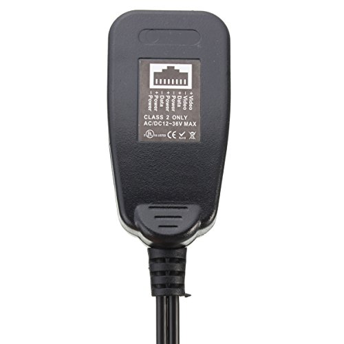 Image of exgoofit 10 Pairs HD-CVI /TVI /AHD Passive Video Balun with Power Connector and RJ45 CAT5 Data Transmitter BNC Twisted Pair (Pack of 2)