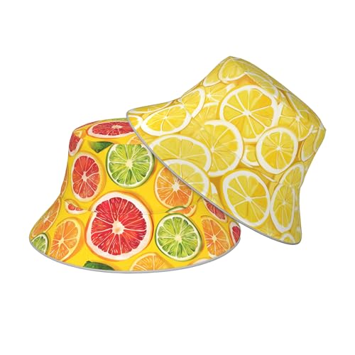 Image of Bucket Hat Double-Side-Wear Reversible Sun Hat Beach Travel Hiking for Women Men