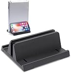 HOMEE Support vertical d'ordinateur portable,3 en 1 Conception ordinateur portable Hodler,anti-Lip Silicone de bureau,Ajustable Bureau Carnet de bureau dock,Fits Jusqu'aux ordinateurs portables,Tables,Phone