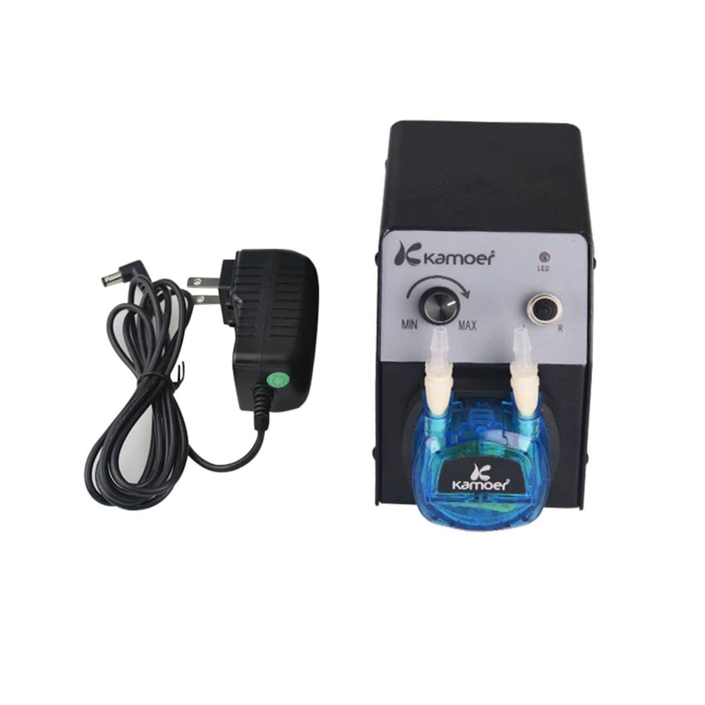 Peristaltische Dosierpumpe 12 V Kamoer kleine Flüssigkeitspumpe mit variabler Geschwindigkeit Für chemische Experimente im Labor, KCP PRO2 Norprene-Rohr: 3,2 mm × 6,4 mm, 40–210 ml/min, mit Netzteil