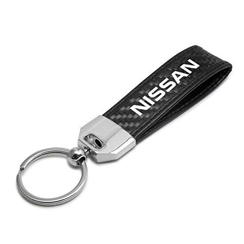 iPick Image - Real Carbon Fiber Leather Loop Key Chain - Nissan