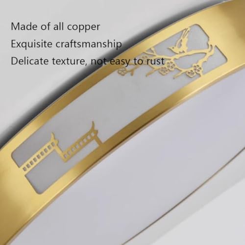 Plafonnier LED tout cuivre lampe de plafond style chinois variateur