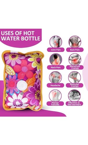 Image of Electric Hot Water Bag for Pain Relief - Soft and Durable Heat Pouch for Cramps, Back Pain, Muscle Aches & Winter Comfort | Easy to Use, Portable & Reusable (Multicolour)