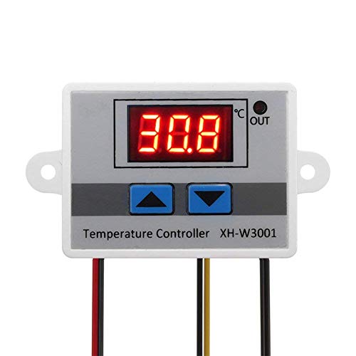 zalati Digital LED-Temperaturreglermodul XH-W3001 Elektronischer Thermostatschalter mit wasserdichte Sonde programmierbare Heizkühlung, 110-220 V 1500W