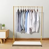 JINPRDAMZ Wieszak na ubrania z półkami na buty, wolnostojący, metalowy, kwadratowy, na kółkach, złoty stojak na suknię ślubną (wysokość 163 cm)