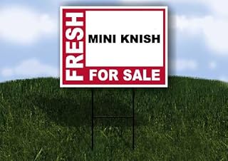 MINI KNISH Fresh For Sale Pink 1 Single Sided 18x24 in Yard Road Sign w/stand