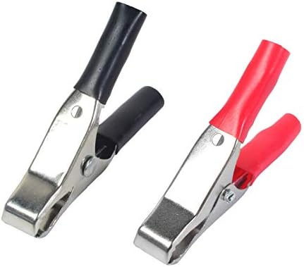 AnvFlik 2 Pcs 10A Heavy-Duty Insulated Clips Alligator Clamps Terminal Test Electrical Crocodile Clamp
