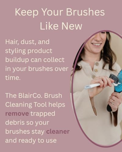 BlairCo 2-in-1 Hair Brush & Comb Cleaner Tool with Pick – Hairbrush Cleaning Tool for Removing Hair, Lint & Buildup – Easy Round Brush Disassembly – Brush Cleaner for Salon & Home Use — view 5