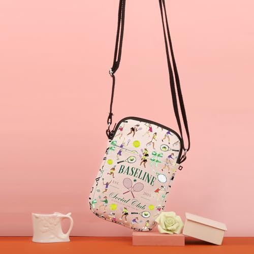 TSOTMO Tennis Gift Tennis Players and Lover Sport Lover Gift Baseline Social Club Tennis Crossbody Bag for Women4