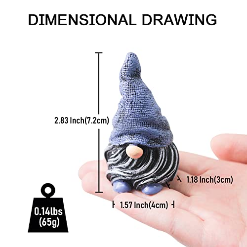 Eoiips Resin Gnome Statue, Colorful Dwarf Cartoon Sculpture For Home Decor & Outdoor Decoration, Desktop Shelf Ornaments Novelty Gift For Girls, Family & Friends(Blue) #TOP1
