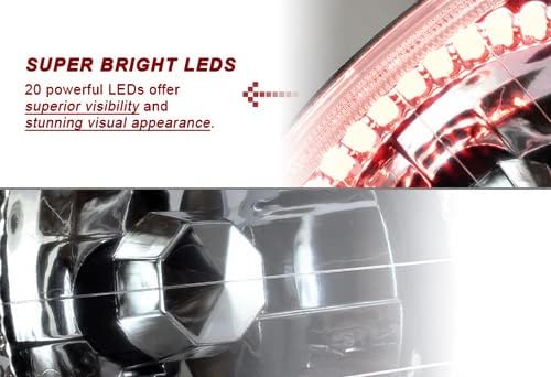 H6014 H6052 H6054 Replacement 7"X6" Black Housing Clear Lens Sealed Beam Chrome Reflector White LED Headlight 2PCS
