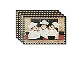 Popular Home Durable Place Mats Set of 4 (Good Food Good Friend