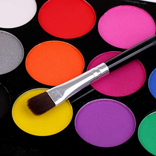 Face Paint Kit for Kids, Professional Quality Face & Body Paint, Hypoallergenic Safe & Non-Toxic, Easy to Painting and Washing, Ideal for Halloween Party Face Painting, 15 Colors with Two Brush