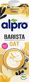 Alpro Barista Oat Drink - Plant-Based Long Life Dairy Free & Lactose Free - Great for Coffee Foam - 1L (Pack of 8)