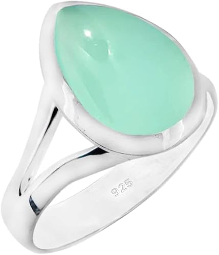 Miniatura 8 de Natural Gemstone Ring Adjustable Handmade Silver Ring Pear Shape Gemstone Ring Sterling Silver 925 Handmade Jewelry