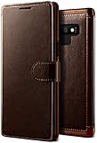 Note 9 Case, VRS Design [Brown] 3 Cards PU Leather Wallet [Layered Dandy] Phone Case Flip Folio Wallet Cover for Galaxy Note 9 (2018)