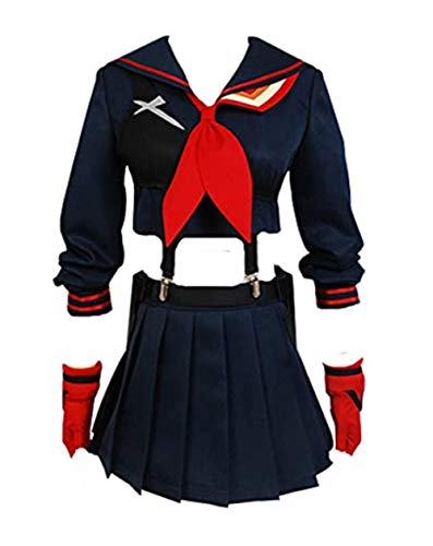 Gosbeliy Kill la Kill Ryuko Matoi Cosplay Kostüm Damen Japanische Schuluniform Anime Matoi Kleid Full Set Gr. X-Small Cover