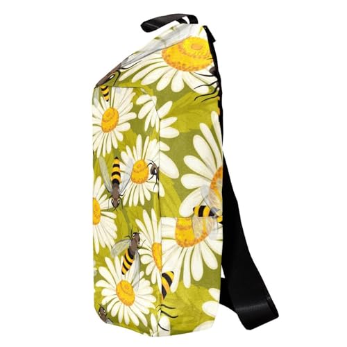 Sac à dos à bandoulière multicolore imprimé floral Bees on Daisy 16cm - 3