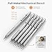 Nicpro 35PCS Silver Metal Mechanical Pencils Set in Case, Art Drafting Pencil 0.5, 0.7, 0.9 mm & 3PCS 2mm Graphite Lead Holder for Drawing Sketching With 20 Tube Lead Refills(6B 4B 2B HB 2H 4H Colors)