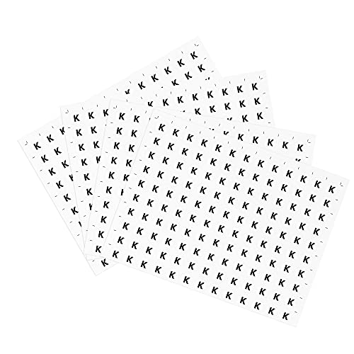 Lettres autocollantes rondes PVC imperméables 20mm pour marquage propre