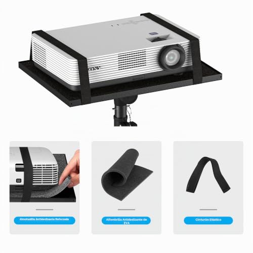 Miniatura 5 de Decosis Trípode Para Proyector De 23.5 A 46.5 Pulgadas, Soporte De Trípode Para Laptop De Altura Ajustable Con Soporte De Teléfono De Cuello De Cisne, Soporte De Suelo Para Laptop Para Oficina, Hogar,