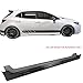 IKON MOTORSPORTS, Side Skirts Extention Compatible with 2019-2025 Toyota Corolla Hatchback 5DR, M Style Gloss Black Rocker Panel Splitter Side Underbody Spoiler 2PCS