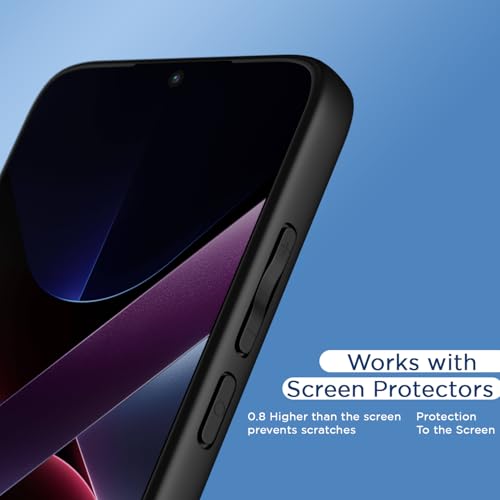 Image of Amazon Basics Back Cover for Poco X7 Pro 5G | Shockproof Sleek Hybrid Armor Bumper Case (Black)