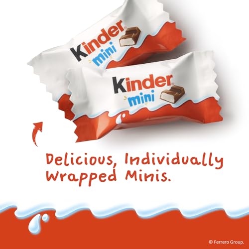 Kinder Chocolate Mini Halloween Candy, Milk Chocolate Bars, 29.2 oz Bulk | Bulk candy bars, individually wrapped candy minis for Halloween snacks, up to 138 minis for snacking or a sweet treat - image 4
